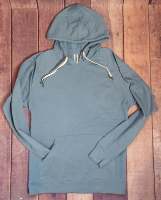 French Terry Double Lace Lightweight Hooded Sweatshirt