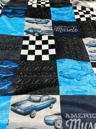 Muscle Cars Minky Blanket *Choose backing