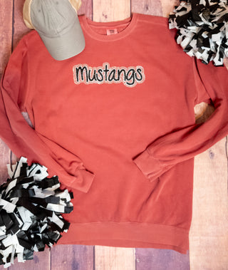 Mustangs Rhinestone Dyed Crewneck Sweatshirt