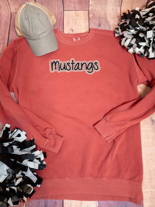 Mustangs Rhinestone Dyed Crewneck Sweatshirt
