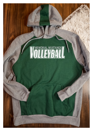 Memorial Mustangs Volleyball Green Spirit Hoodie