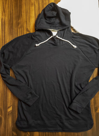 Corded Drawstring Lightweight Hoodie - Ladies Fit