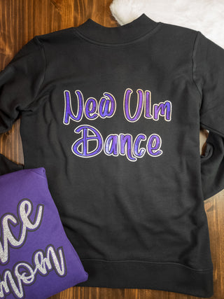 New Ulm Dance Black French Terry Bomber Zip-Up
