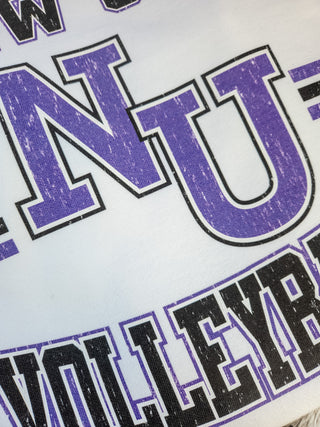 New Ulm Volleyball Dyed White Crewneck Sweatshirt