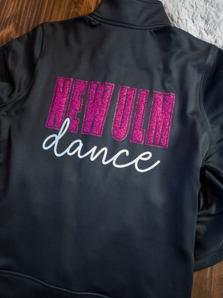 New Ulm Dance Black Full Zip Jacket - Pink Sparkle