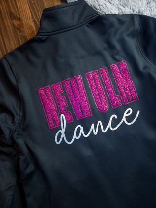 New Ulm Dance Black Full Zip Jacket - Pink Sparkle