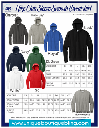 Pheasants Softball Rhinestone Blue Sleeve Swoosh Nike Hoodie