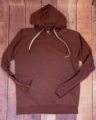 French Terry Double Lace Lightweight Hooded Sweatshirt