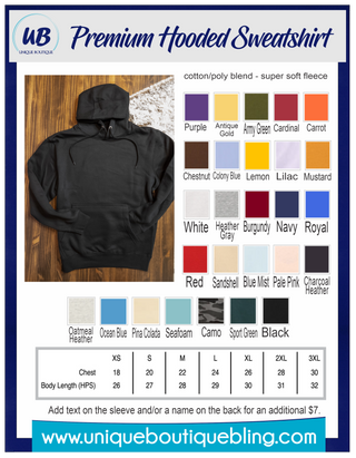 Faith Puff Print Blue Mist Hooded Sweatshirt