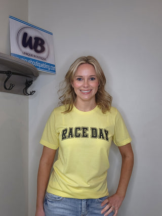 Race Day Heather Yellow Tee
