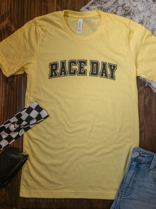 Race Day Heather Yellow Tee