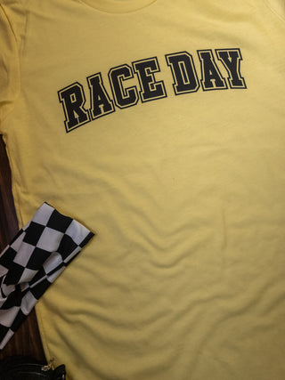 Race Day Heather Yellow Tee