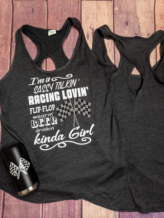 Race Lovin Kinda Girl Tank - More Color Options