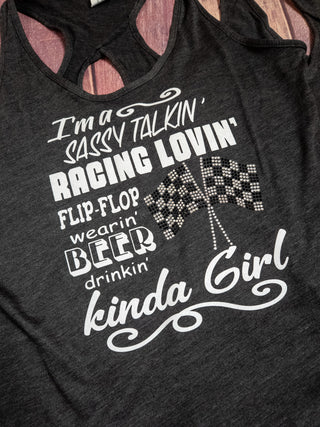 Race Lovin Kinda Girl Tank - More Color Options