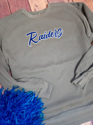 XL Raiders Rhinestone Dyed Crewneck Sweatshirt