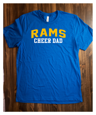 Rams Cheer Dad Royal Blue Tee