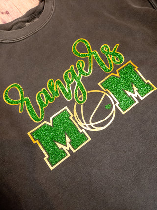 Rangers Basketball Mom Dyed Crewneck Sweatshirt
