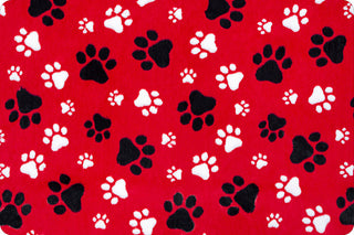 "PawSome" Paw Prints Blanket w/Paw Print Embossed Minky  -* Ready To Ship Sizes & Color Options
