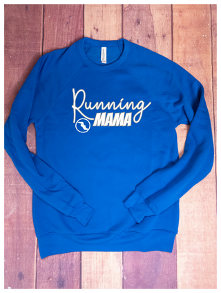 Running Mama Blue Crewneck Sweatshirt
