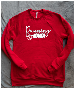 Running Mama Red Crewneck Sweatshirt