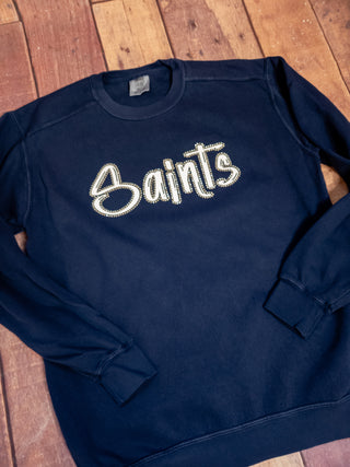 MEDIUM Saints Rhinestone Dyed Crewneck Sweatshirt