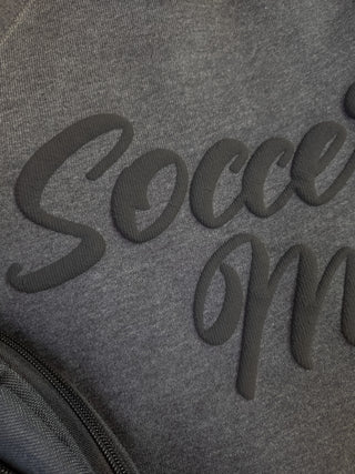 Soccer Mom Puff Print Dark Heather Gray Crewneck Sweatshirt