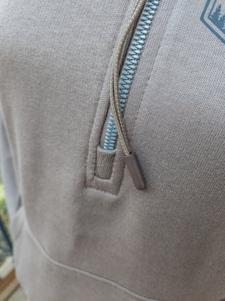 2XL South Dakota Brown Sugar Half Zip Pullover - Ladies Fit