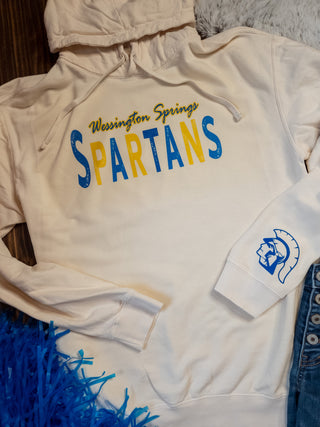 Wessington Springs Spartans Dyed Fleece Hoodie