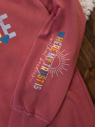 Spirit Lead Me Dyed Crimson Crewneck Sweatshirt