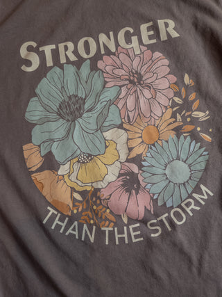 Stronger Than the Storm Pebble Brown Tee