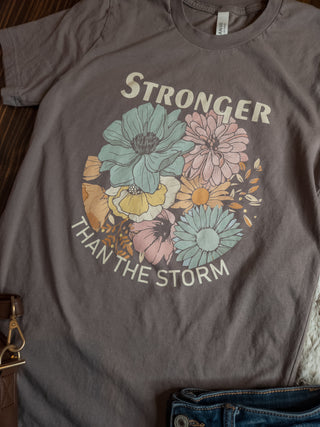 Stronger Than the Storm Pebble Brown Tee