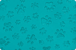 Paw Print Blanket w/ Choice of Paw Print Embossed Minky **Select Size**Can Add Embroidery