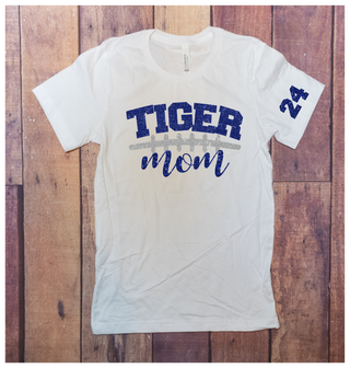 Tiger Football Mom White Tee