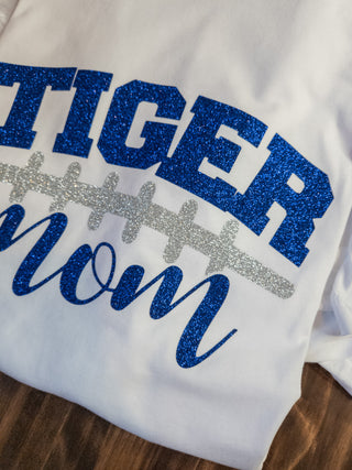 Tiger Football Mom White Tee