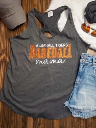 Mashall Tigers Baseball Mama Keyhole Tank