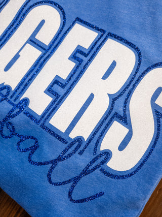 Tigers Football Heather Blue Tee