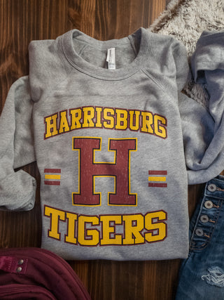 Harrisburg Tigers Distressed Crewneck Sweatshirt