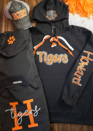 Tigers Howard Rhinestone Lace-Up Hoodie