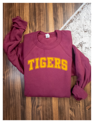Tigers Athletic Maroon Crewneck Sweatshirt