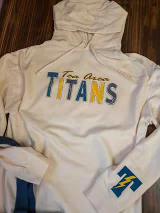 SMALL Titans Rhinestone Dyed Fleece Hoodie