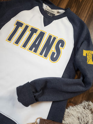 Titans Navy League Crewneck - Ladies Fit