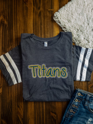 MEDUIM Titans Rhinestone Jersey Tee