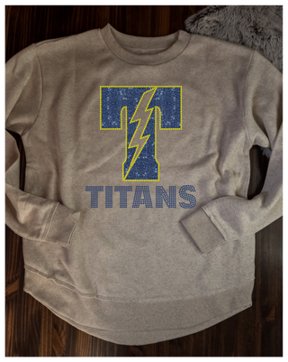 Titans Rhinestone Relaxed Crewneck