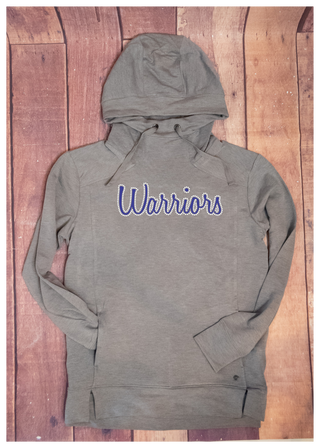 Warriors Rhinestone Gray Fashion Fleece Hoodie