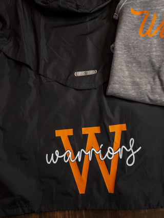 LARGE Warriors W Black Lightweight Jacket