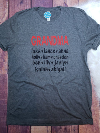 Personalized Grandma Tee