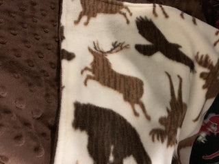 Ivory & Brown Wildlife Blanket