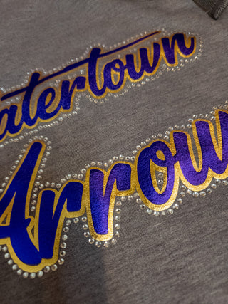 Arrows Watertown Rhinestone Fashion Fleece Hoodie