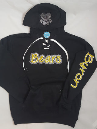 Bears Byron Rhinestone Lace-Up Hoodie
