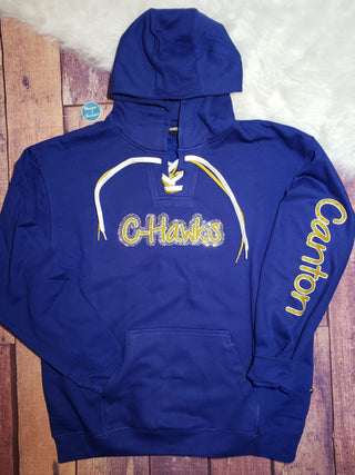 C-Hawks Canton Rhinestone Lace-Up Hoodie